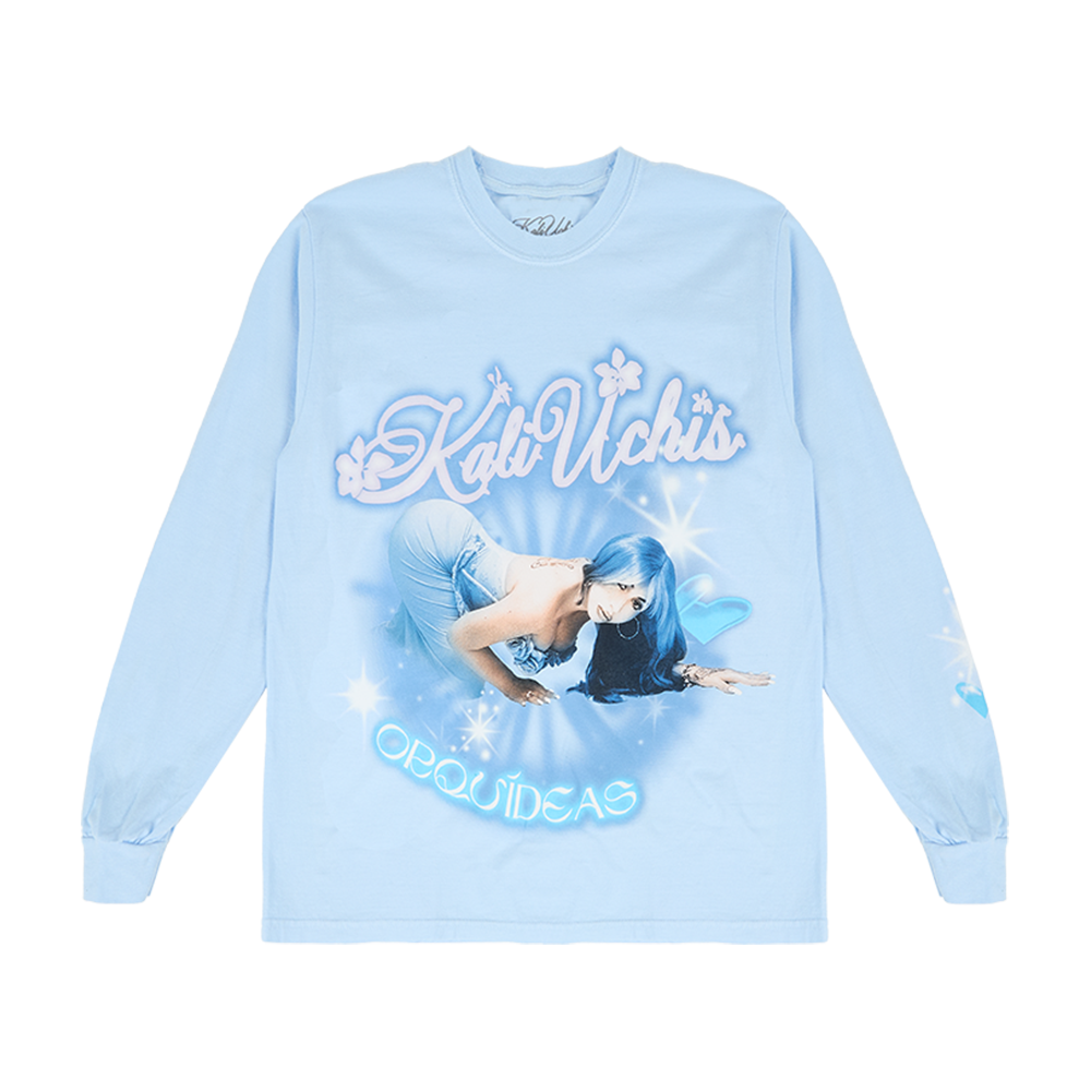 Blue Orquídeas Long-Sleeve T-Shirt