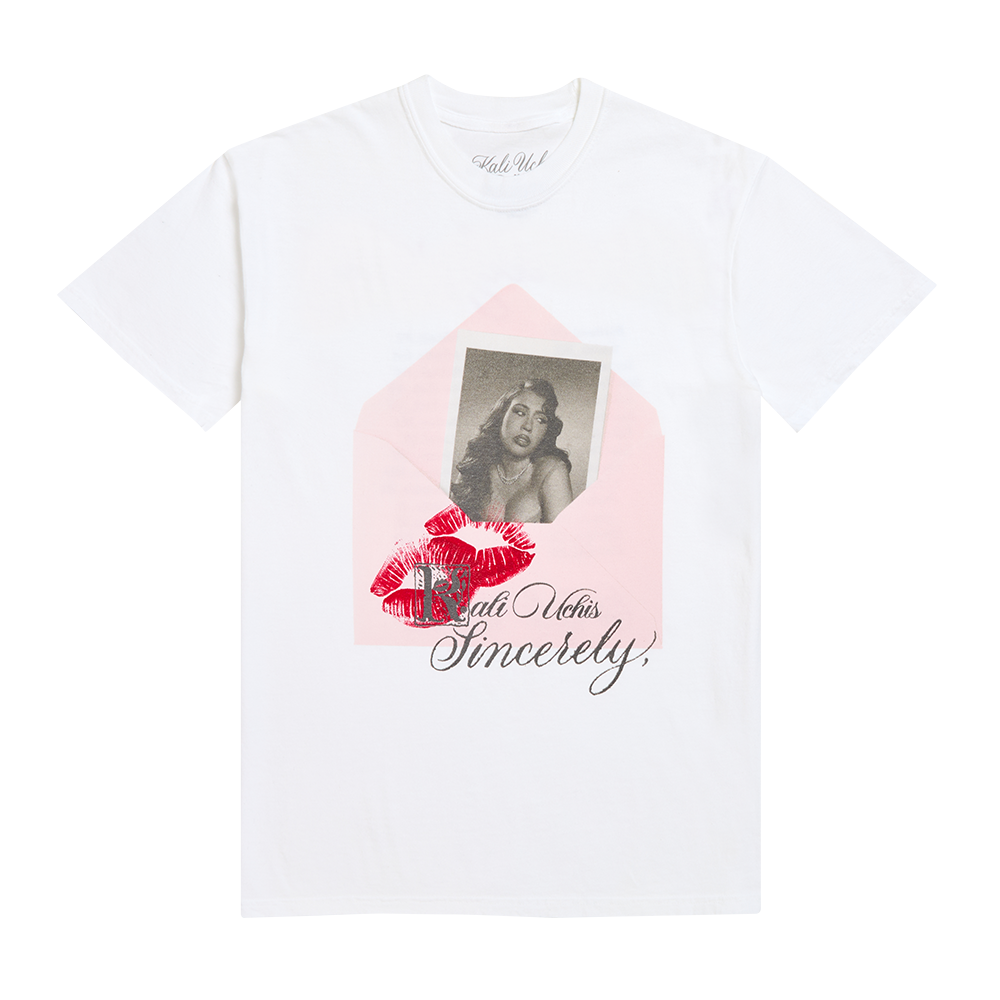 Sincerely, Tour Envelope Tee - White - Kali Uchis Official Store