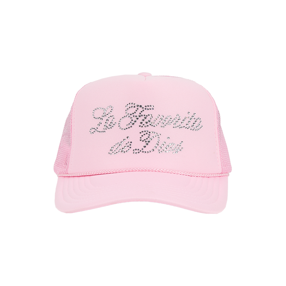 La Favorita De Dios Rhinestone Trucker Hat