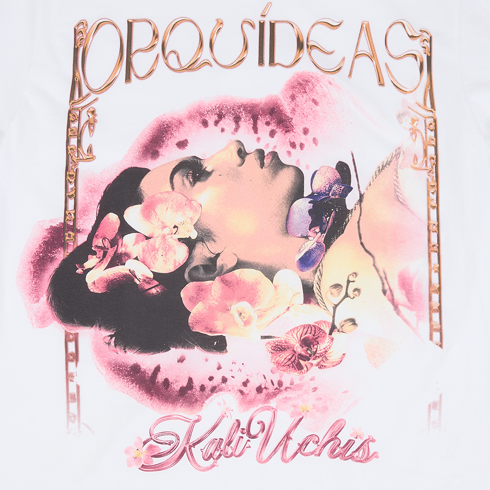 White Orquídeas Short-Sleeve T-Shirt Detail