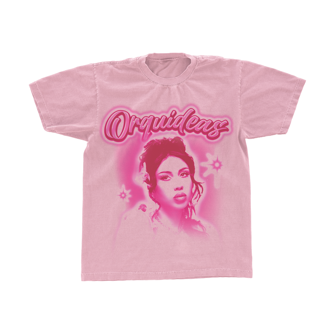 Pink Orquídeas Portrait Short-Sleeve T-Shirt