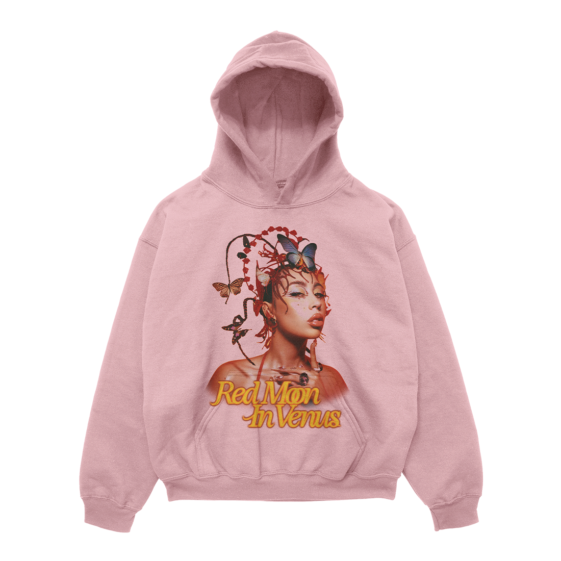 Pink Red Moon in Venus Anniversary Hoodie Kali Uchis Official Store