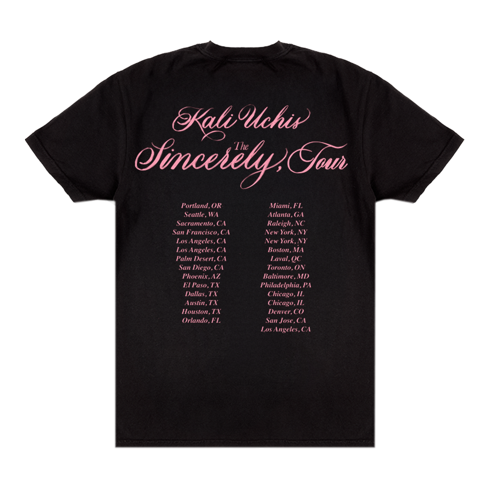 Sincerely, Tour Date Back Tee - Black