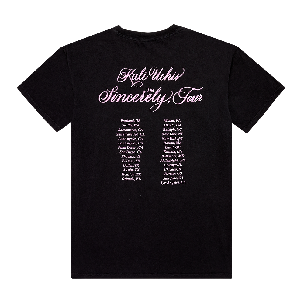 Sincerely, Tour Date Back Tee - Black
