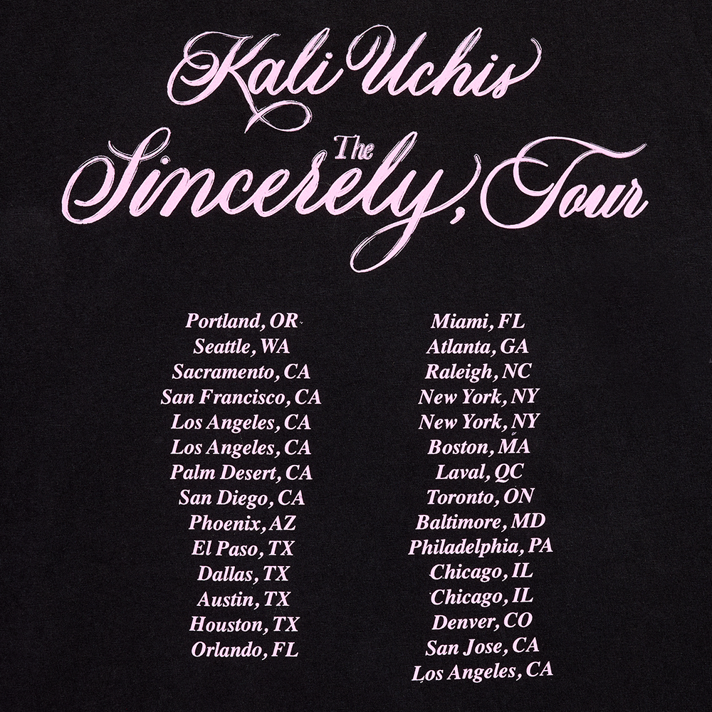 Sincerely, Tour Date Back Tee - Black