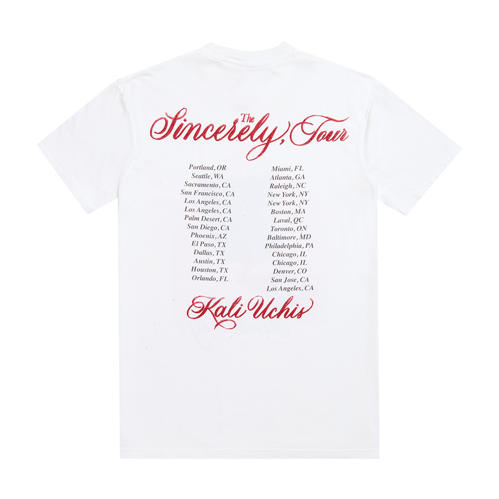 Sincerely, Tour Envelope Tee - White