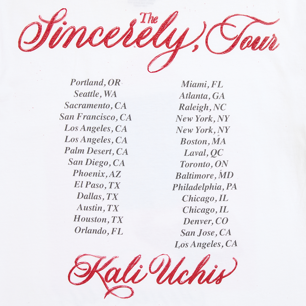 Sincerely, Tour Envelope Tee - White