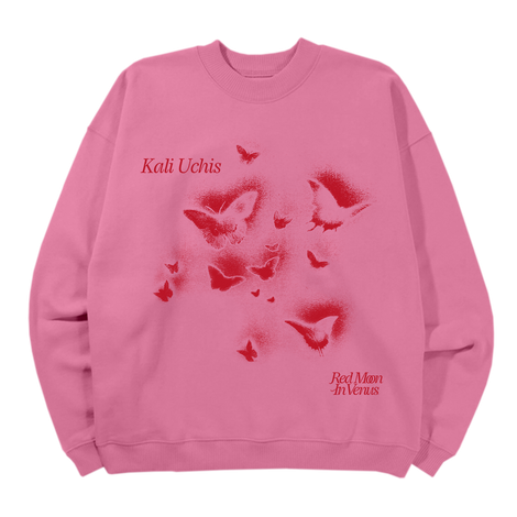 Pink Butterfly Crewneck