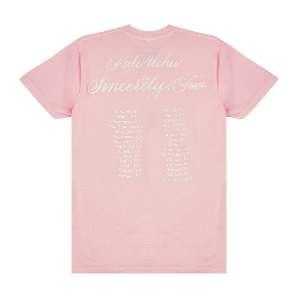 Sincerely, Tour Pink Date Back Tee