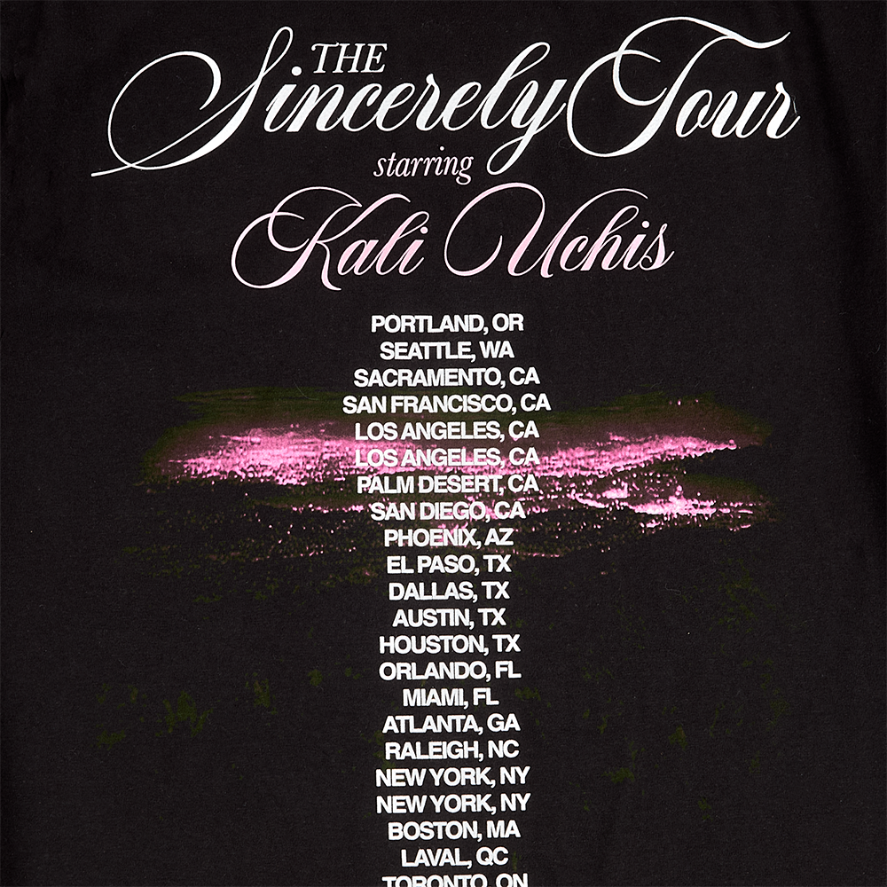 Sincerely, Tour Black Poster Tee