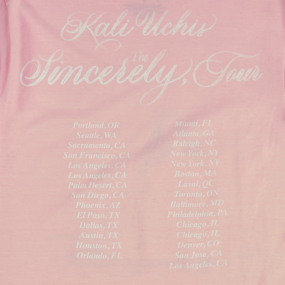 Sincerely, Tour Pink Date Back Tee