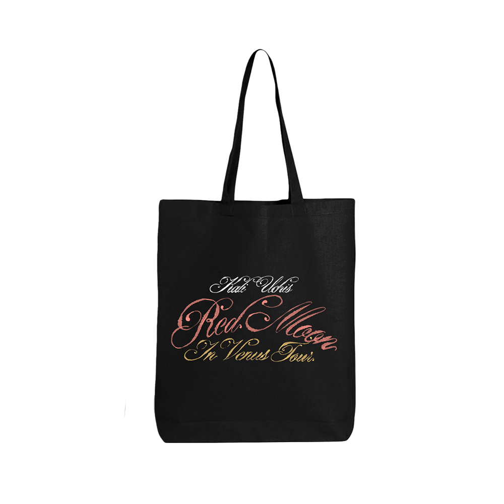 Red Moon in Venus Black Tote Bag Back