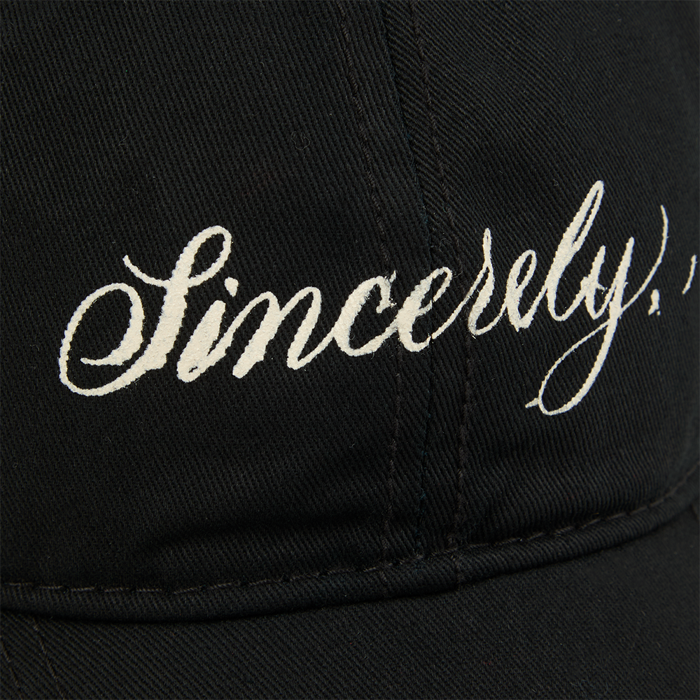 Sincerely, Black Hat Detail